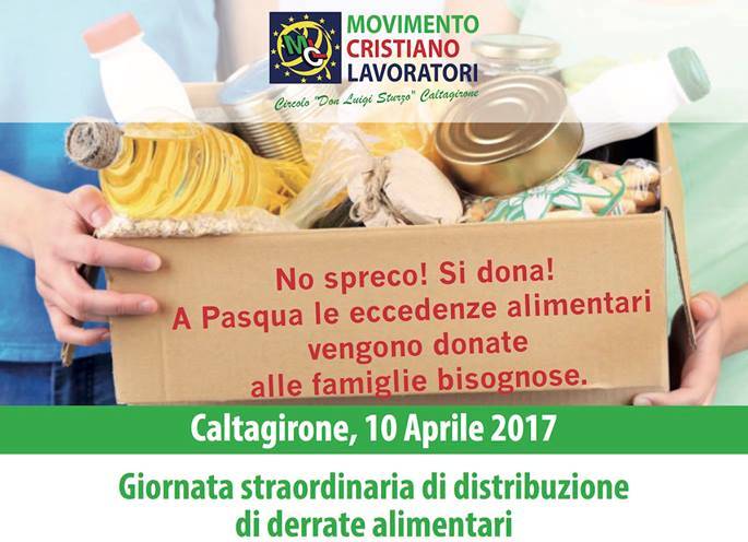 “No spreco, si dona! A Pasqua le eccedenze alimentari vengono donate alle famiglie bisognose”